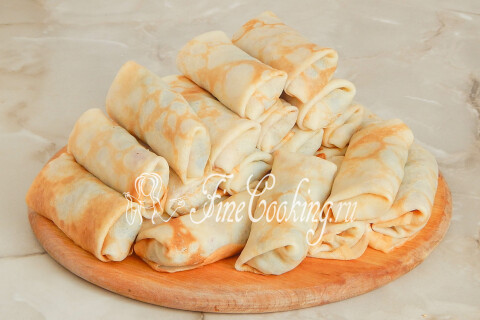 Блинчики с капустой и грибами. Шаг 18