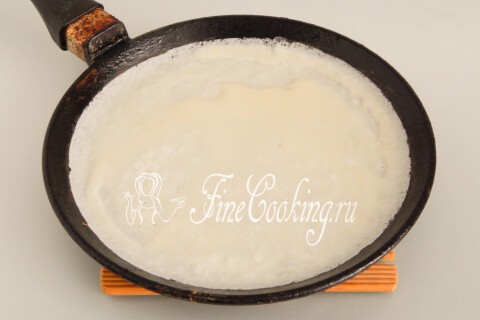 Блинчики с языком и яйцами. Шаг 12