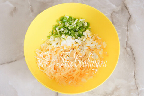 Блинные мешочки с курицей и грибами. Шаг 2