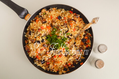 Булгур с овощами и грибами. Шаг 13