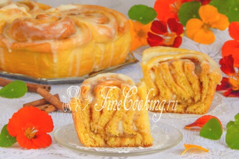 Готовое блюдо: Булочки Синнабон (Cinnabon) тыквенные