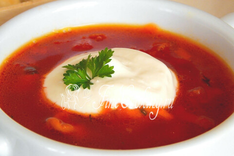 Готовое блюдо: Диетический детский борщ с курицей