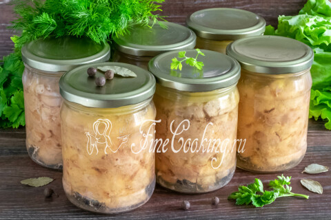 Готовое блюдо: Домашняя тушенка из курицы