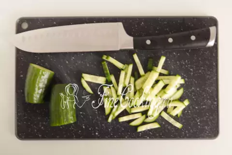 Фунчоза с курицей и овощами. Шаг 10