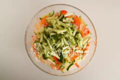 Фунчоза с курицей и овощами. Шаг 14