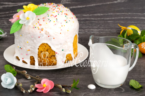 Глазурь для кулича на желатине. Шаг 10