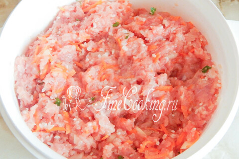 Голубцы с мясом и рисом. Шаг 7