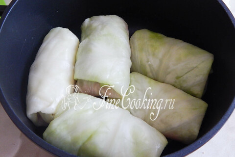 Голубцы с мясом и рисом. Шаг 8