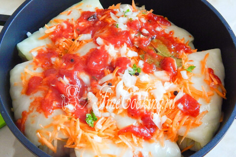 Голубцы с мясом и рисом. Шаг 10