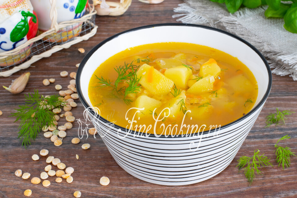 Гороховый суп без мяса (постный)