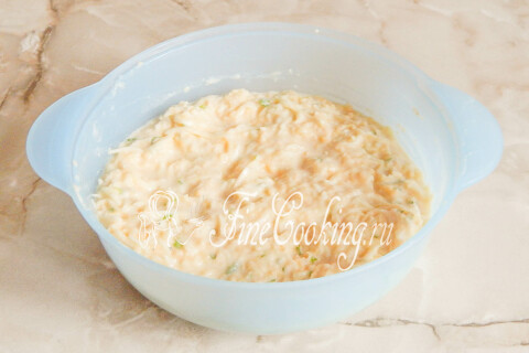 Кабачковые оладьи с сыром. Шаг 7