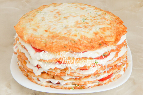 Кабачковый торт с помидорами. Шаг 15