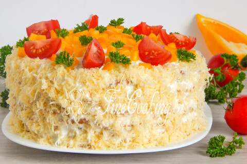 Кабачковый торт с помидорами. Шаг 19
