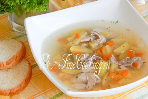 Готовое блюдо: Картофельный суп с курицей