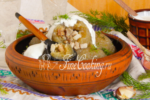 Готовое блюдо: Клецки со свининой и грибами