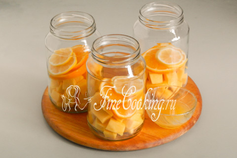 Компот из тыквы с апельсином и лимоном на зиму. Шаг 6