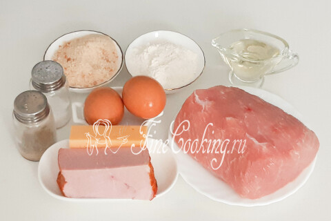 Кордон блю с ветчиной и сыром на сковороде (Le Cordon Bleu). Шаг 1