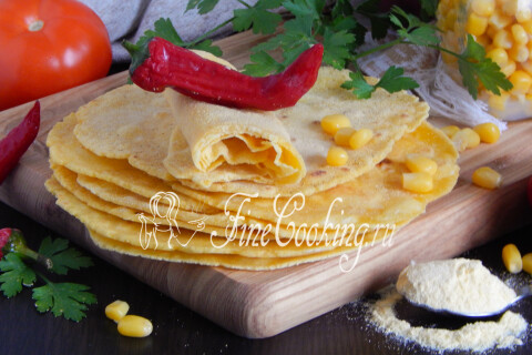 Готовое блюдо: Кукурузная тортилья
