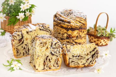 Готовое блюдо: Кулич-краффин с маком