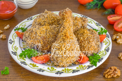 Готовое блюдо: Куриные ножки в ореховой панировке
