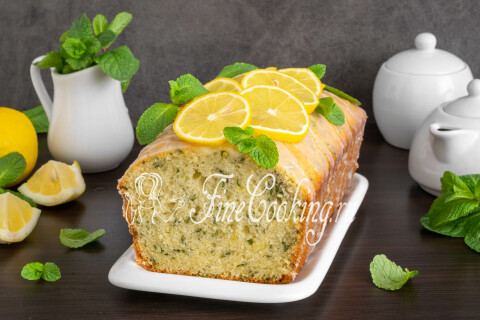 Готовое блюдо: Лимонный кекс с мятой