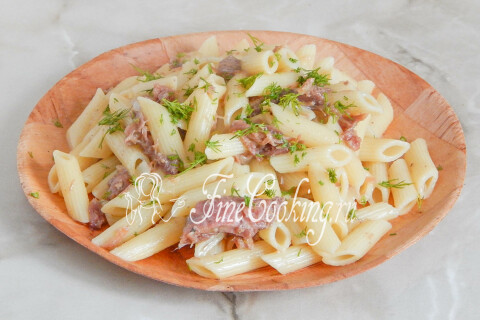 Макароны по-флотски (с тушенкой). Шаг 9