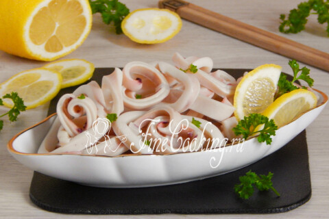 Готовое блюдо: Маринованные кальмары