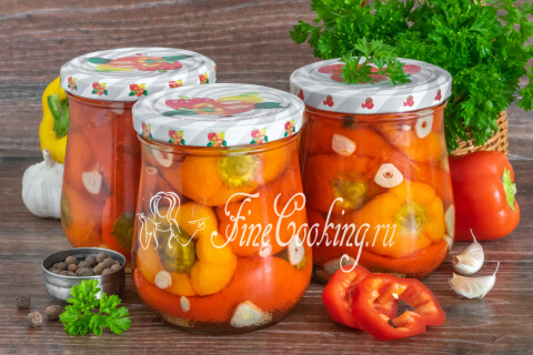 Готовое блюдо: Маринованный жареный перец на зиму