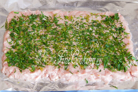 Мясной рулет с макаронами. Шаг 9