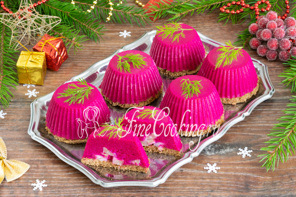 Мусс из свеклы с селедкой