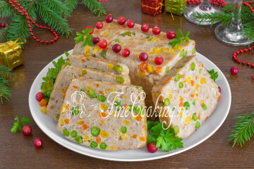Мясной хлеб в духовке на праздничный стол