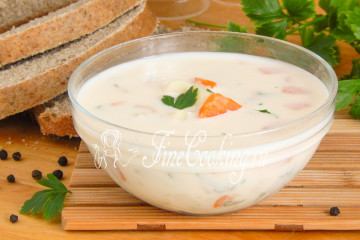 Овощной суп с плавленым сыром