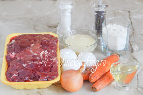 Печеночный торт из куриной печени. Шаг 1