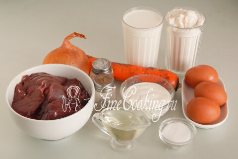 Печеночный торт с блинами. Шаг 1