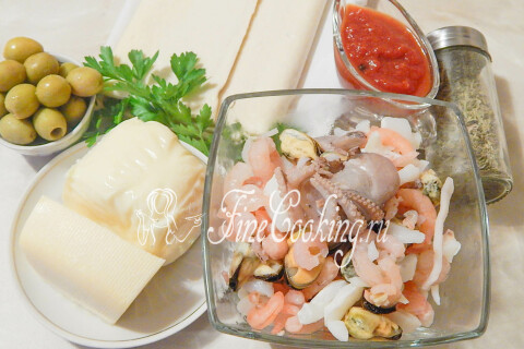 Пицца с морепродуктами. Шаг 1