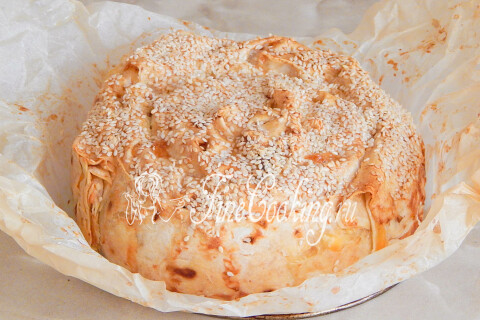 Пирог из лаваша с сыром. Шаг 10