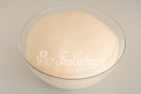 Пышные лепешки на кефире с мясной начинкой в духовке. Шаг 11