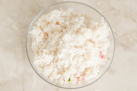Рисовая запеканка с ветчиной и сыром в мультиварке. Шаг 10