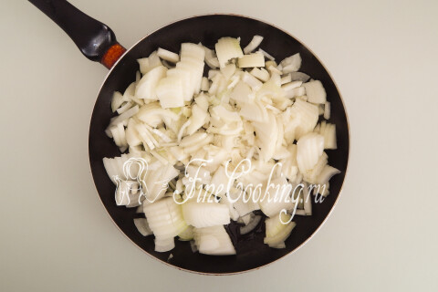Салат из баклажанов с грибами и луком. Шаг 9