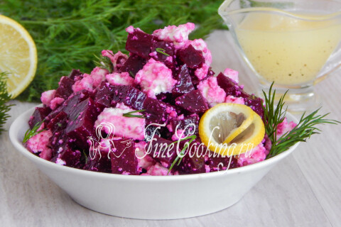 Готовое блюдо: Салат из свеклы с сыром фета