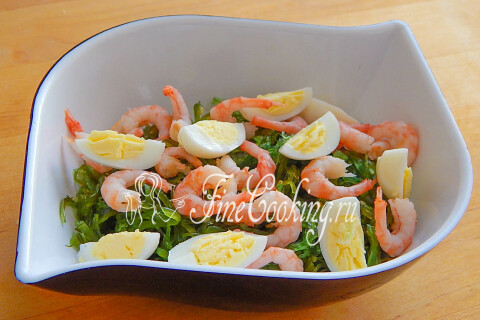 Салат с чукой и креветками. Шаг 6