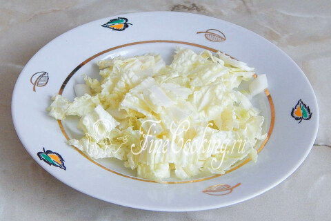 Салат с курицей и мандаринами. Шаг 5