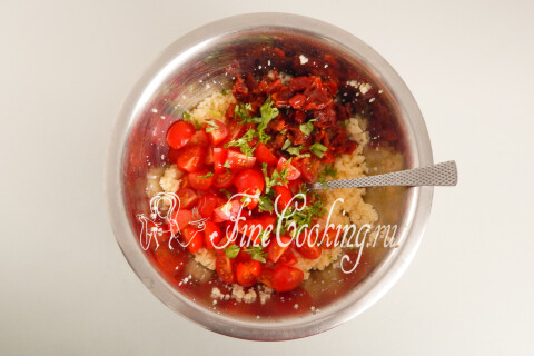 Салат с кускусом и помидорами. Шаг 10