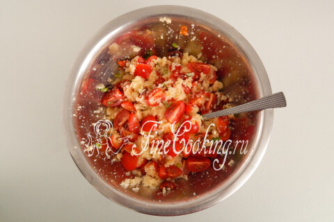 Салат с кускусом и помидорами. Шаг 11