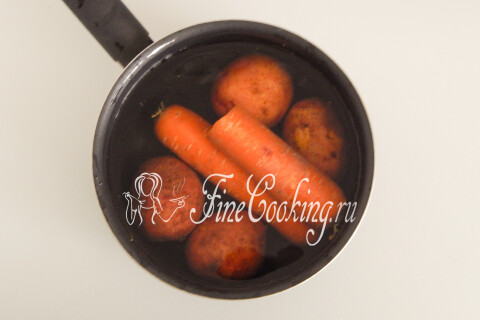 Салат Снеговик на Новый год. Шаг 2