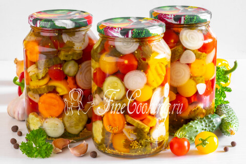 Готовое блюдо: Самое вкусное маринованное ассорти на зиму
