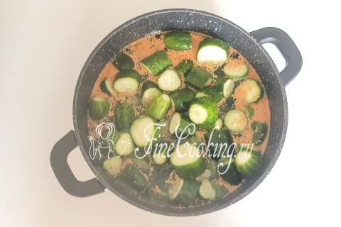 Самые вкусные огурцы по-фински на зиму — рецепт с горчицей без стерилизации. Шаг 7