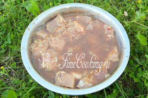 Шашлык из свинины с луком. Шаг 11