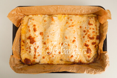 Скумбрия с сыром, запеченная в духовке. Шаг 8