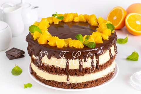 Шоколадно-апельсиновый торт. Шаг 55